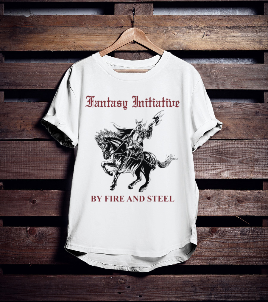 Fantasy Initiative By Fire And Steel Knight On Horseback T-Shirt