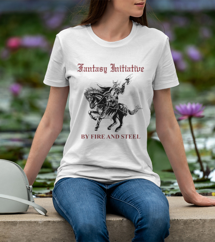 Fantasy Initiative By Fire And Steel Knight On Horseback T-Shirt