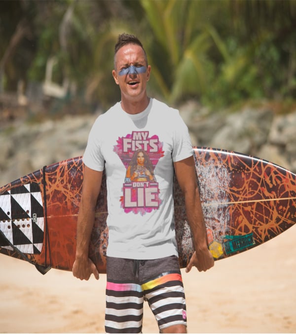 Lola Vice My Fists Don’t Lie Teal T-Shirt