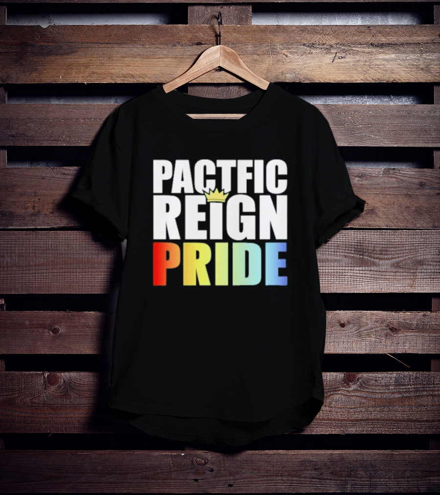 Pacific Reign Pride Crown Rainbow Colors T-Shirt