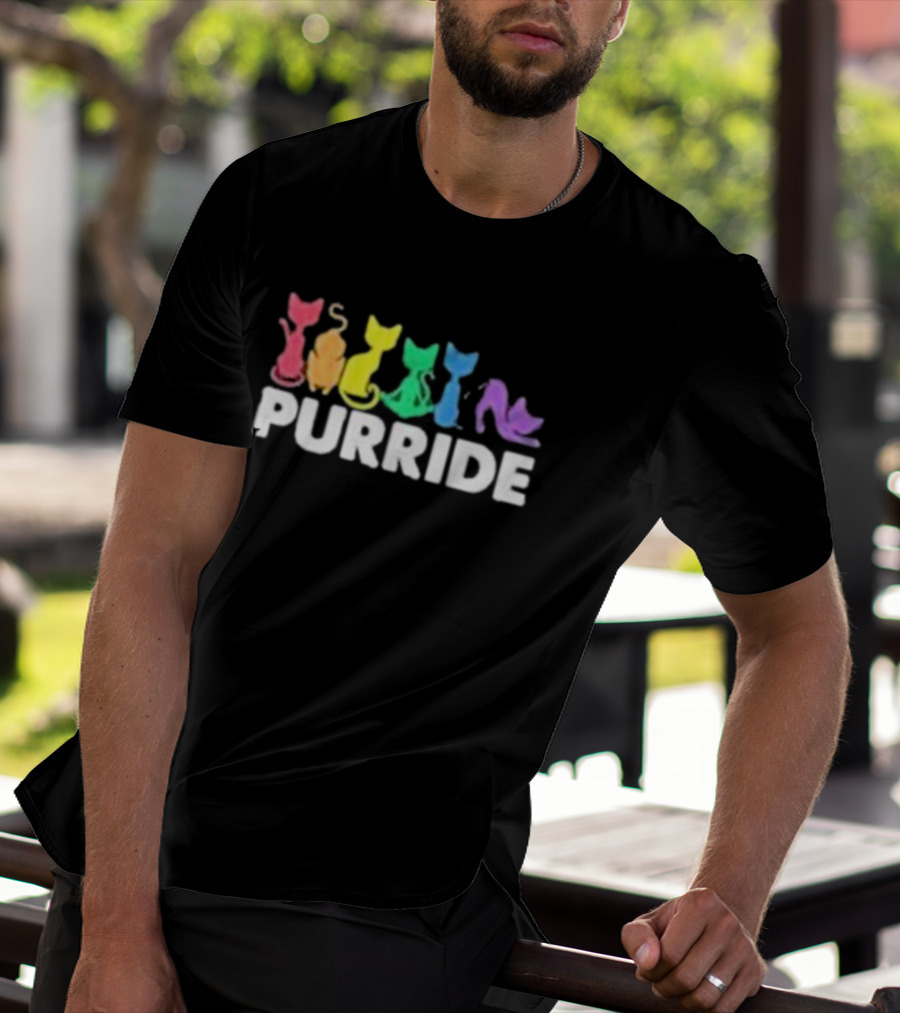 Purride Rainbow Cats Uju Anya Pride T-Shirt