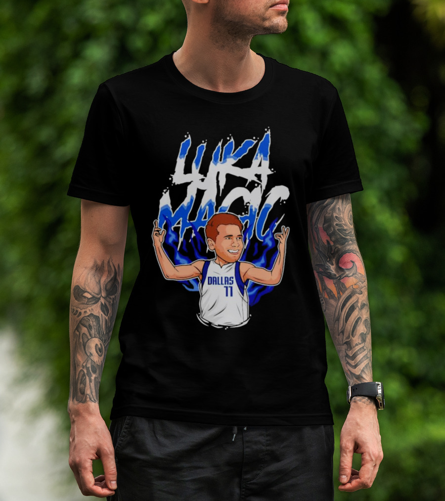 Luka Doncic Luka Magic Dallas Basketball Player Cartoon T-Shirt