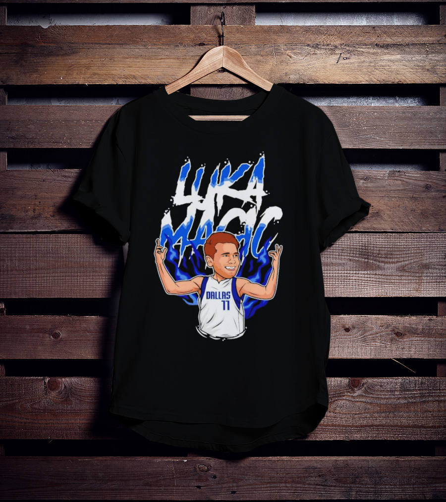 Luka Doncic Luka Magic Dallas Basketball Player Cartoon T-Shirt