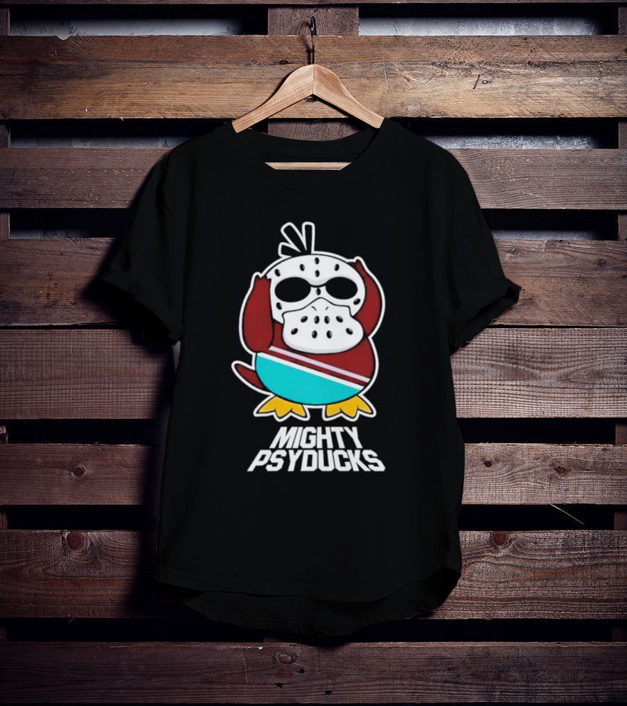 Mighty Psyducks Confused Duck Hockey Mask T-Shirt