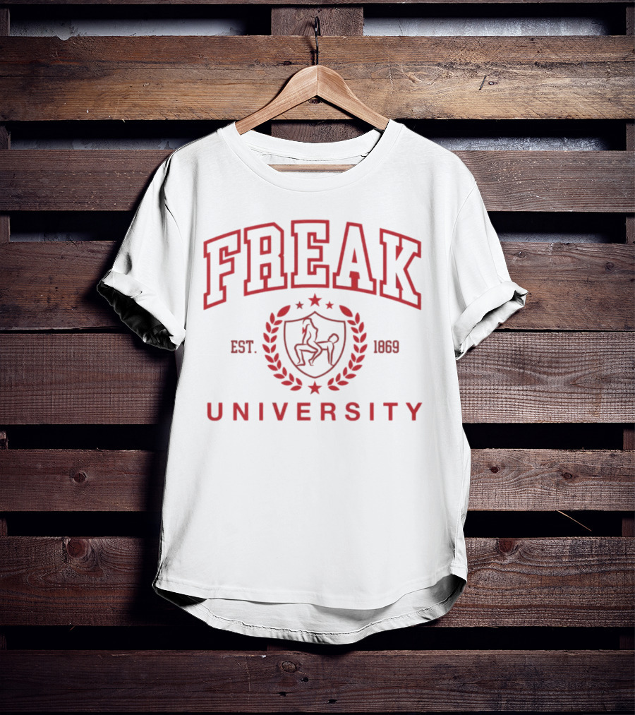 Freak University Est 1869 Centaur Crest Laurel Badge T-Shirt