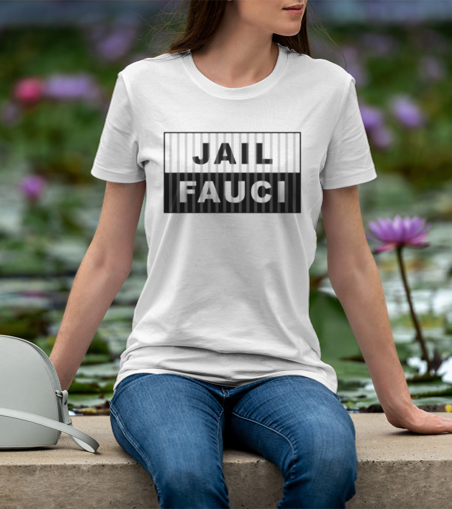 Jail Fauci Black And White Stripes T-Shirt