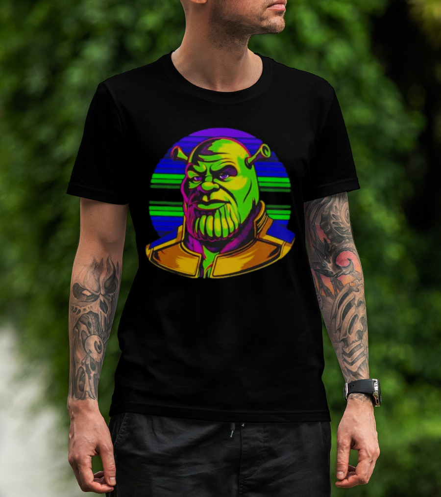 Shrek Thanos Fusion Shreknos Pop Art Crossover T-Shirt
