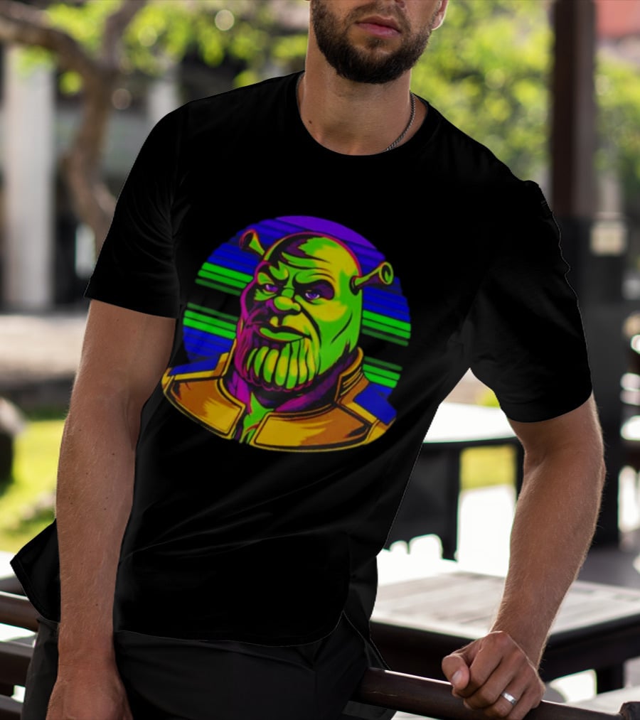 Shrek Thanos Fusion Shreknos Pop Art Crossover T-Shirt