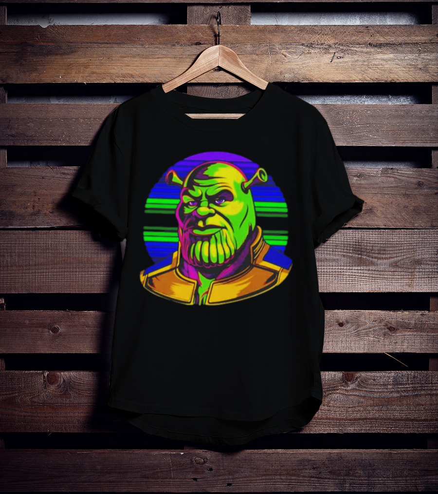 Shrek Thanos Fusion Shreknos Pop Art Crossover T-Shirt
