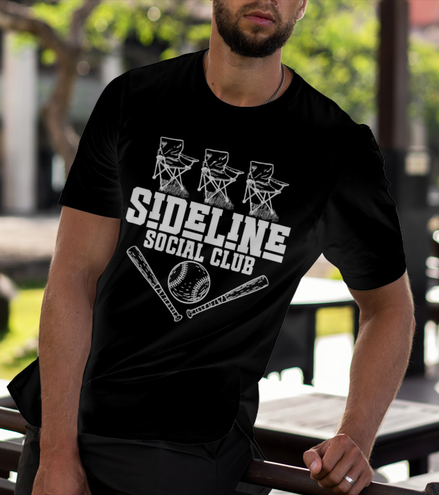 Sideline Social Club Baseball Chairs And Bats T-Shirt