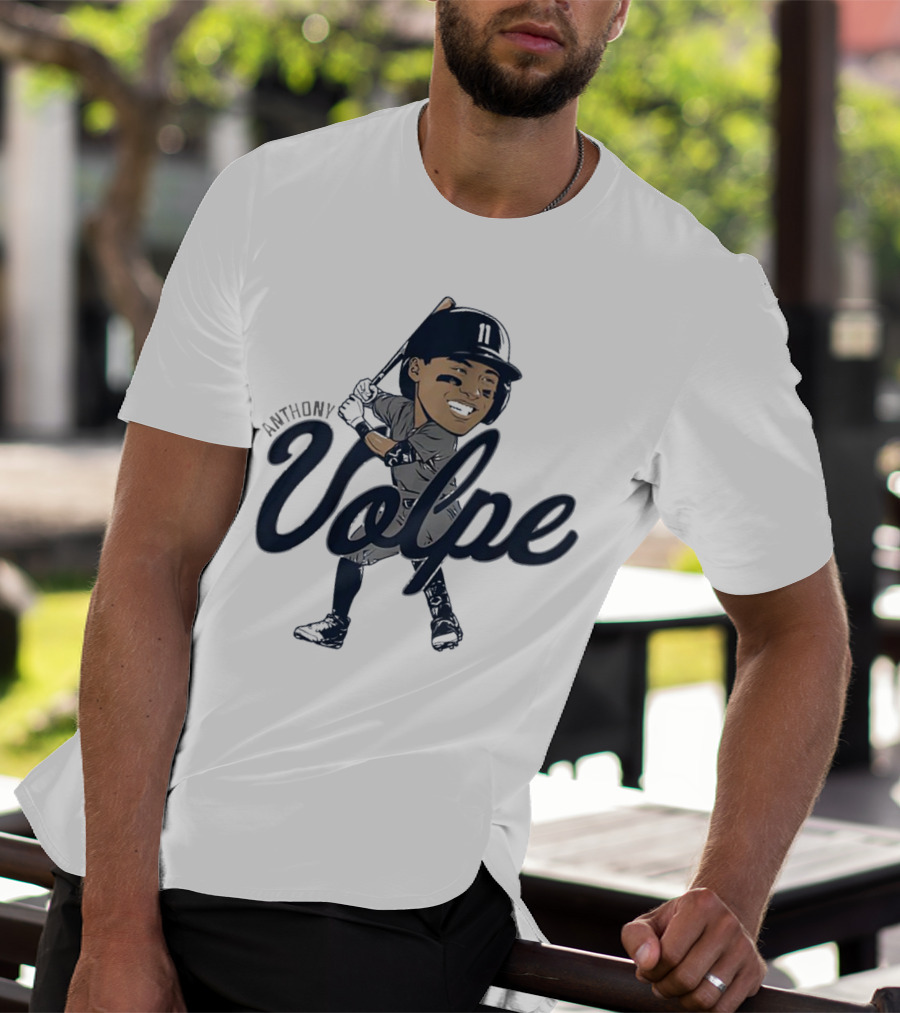 Anthony Volpe New York Yankees Caricature T-Shirt