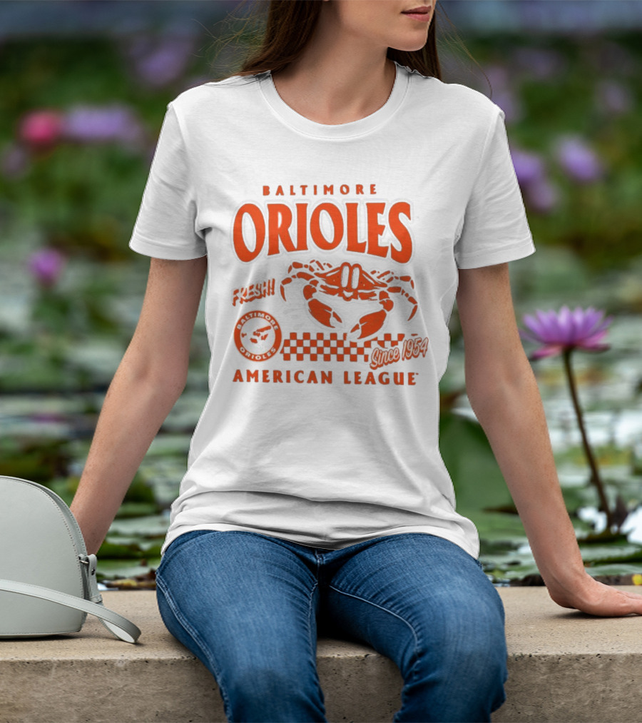 Baltimore Orioles Fresh Crab Since 1954 American League Baseball Retro Team T-Shirt