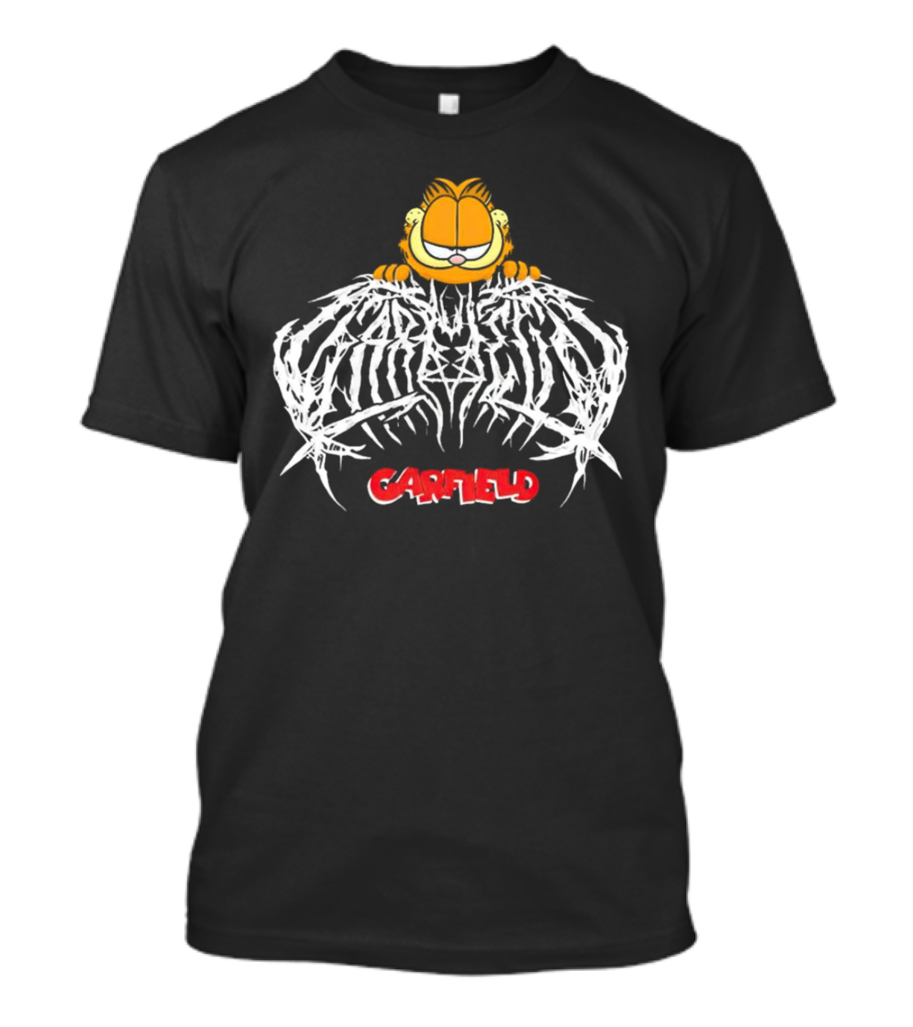 Garfield Death Metal Logo With Garfield T-Shirt