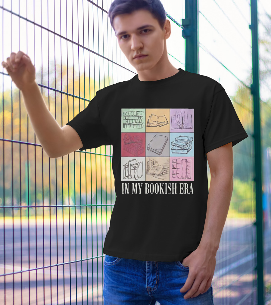 In My Bookish Era Reading Stack Aesthetic T-Shirt