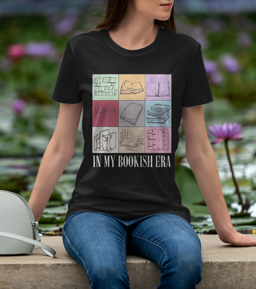 In My Bookish Era Reading Stack Aesthetic T-Shirt