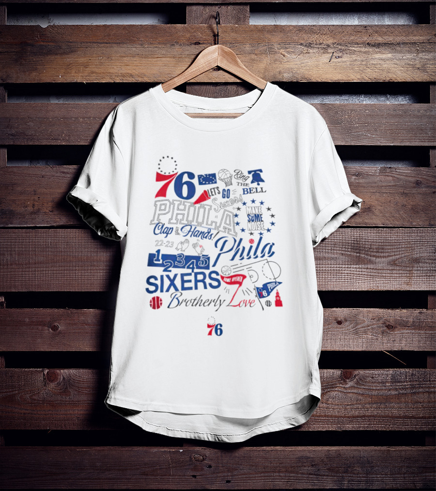 Philadelphia 76ers Clap Hands Go Phila Sixers Stars 76 1949 T-Shirt
