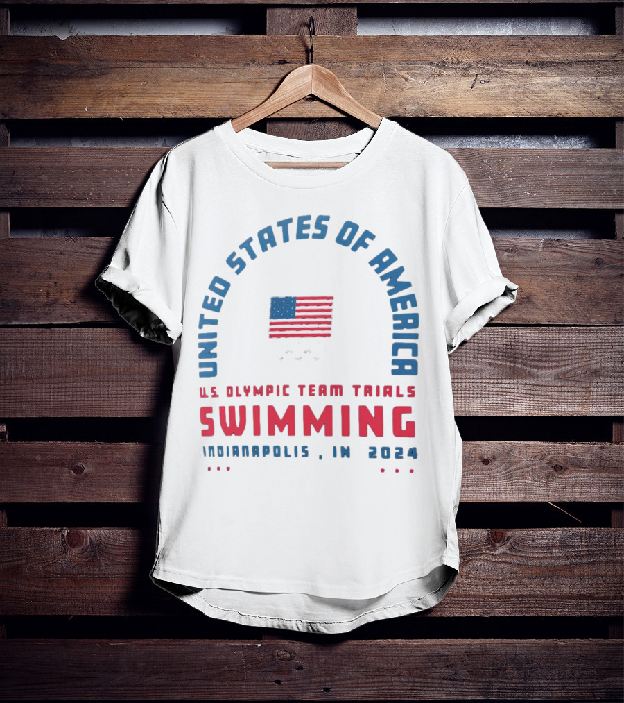 UNITED STATES OF AMERICA U.S. OLYMPIC TEAM TRIALS SWIMMING INDIANAPOLIS IN T-Shirt