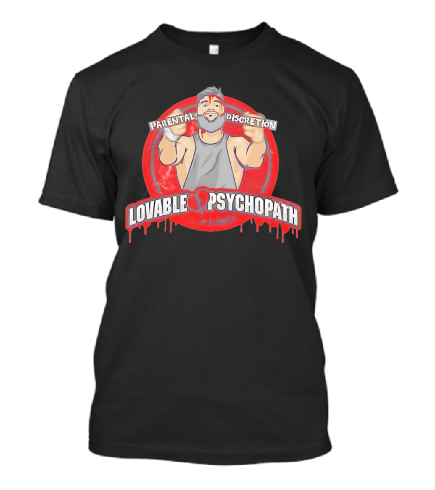 Parental Discretion Lovable Psychopath Tommy Vendetta T-Shirt