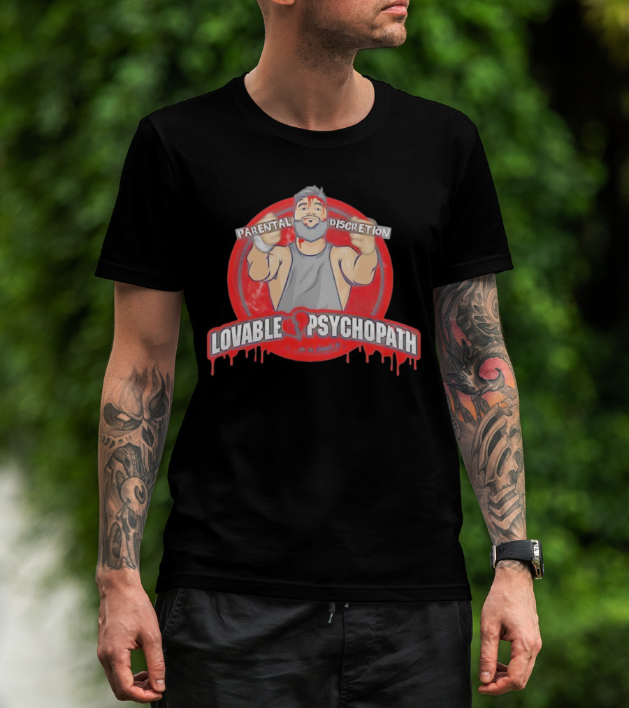Parental Discretion Lovable Psychopath Tommy Vendetta T-Shirt