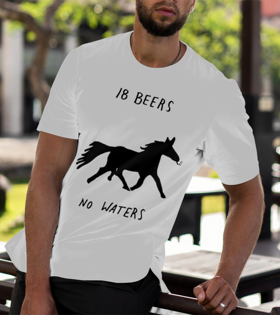 18 Beers No Waters Horse Silhouette Smoking Pipe T-Shirt