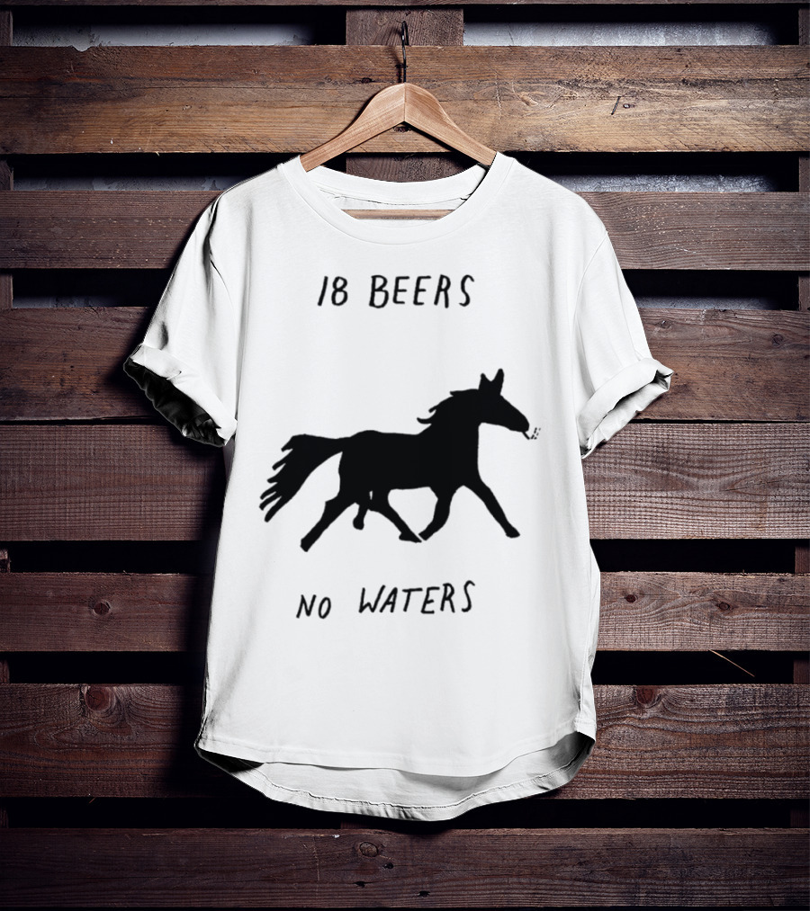 18 Beers No Waters Horse Silhouette Smoking Pipe T-Shirt