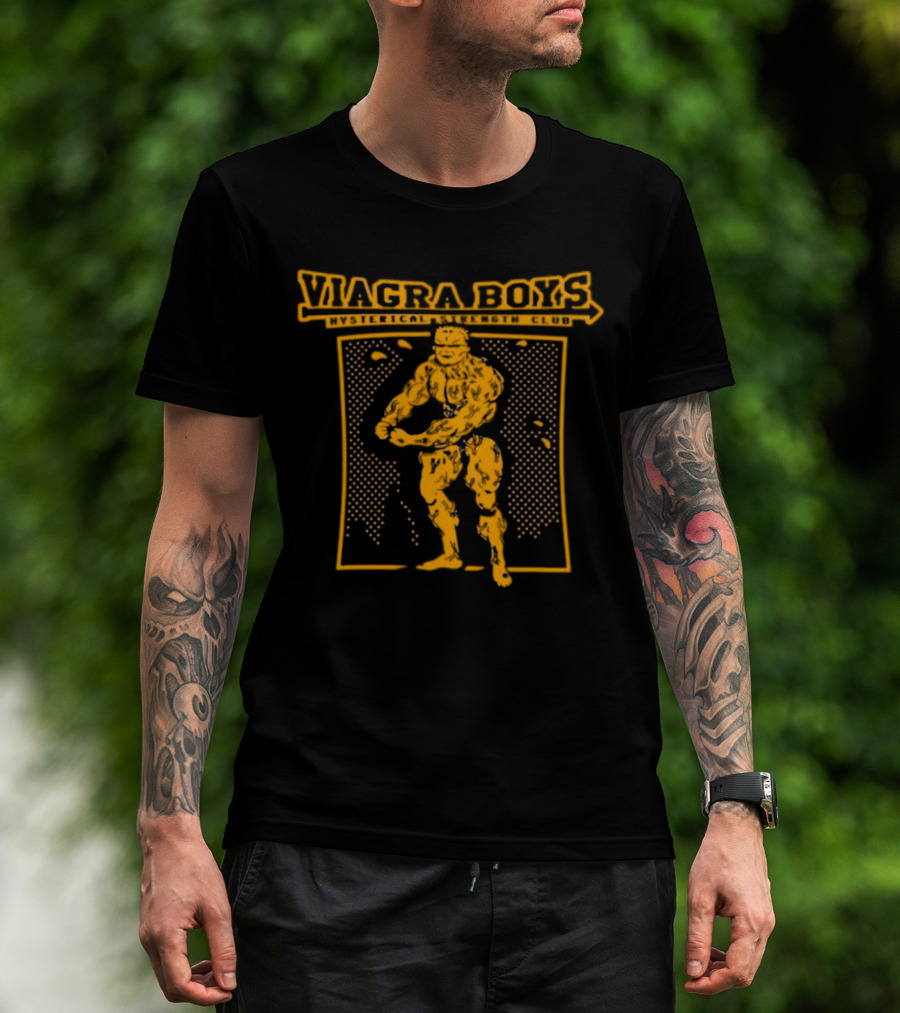 Viagra Boys Hysterical Strength Club Bodybuilder T-Shirt