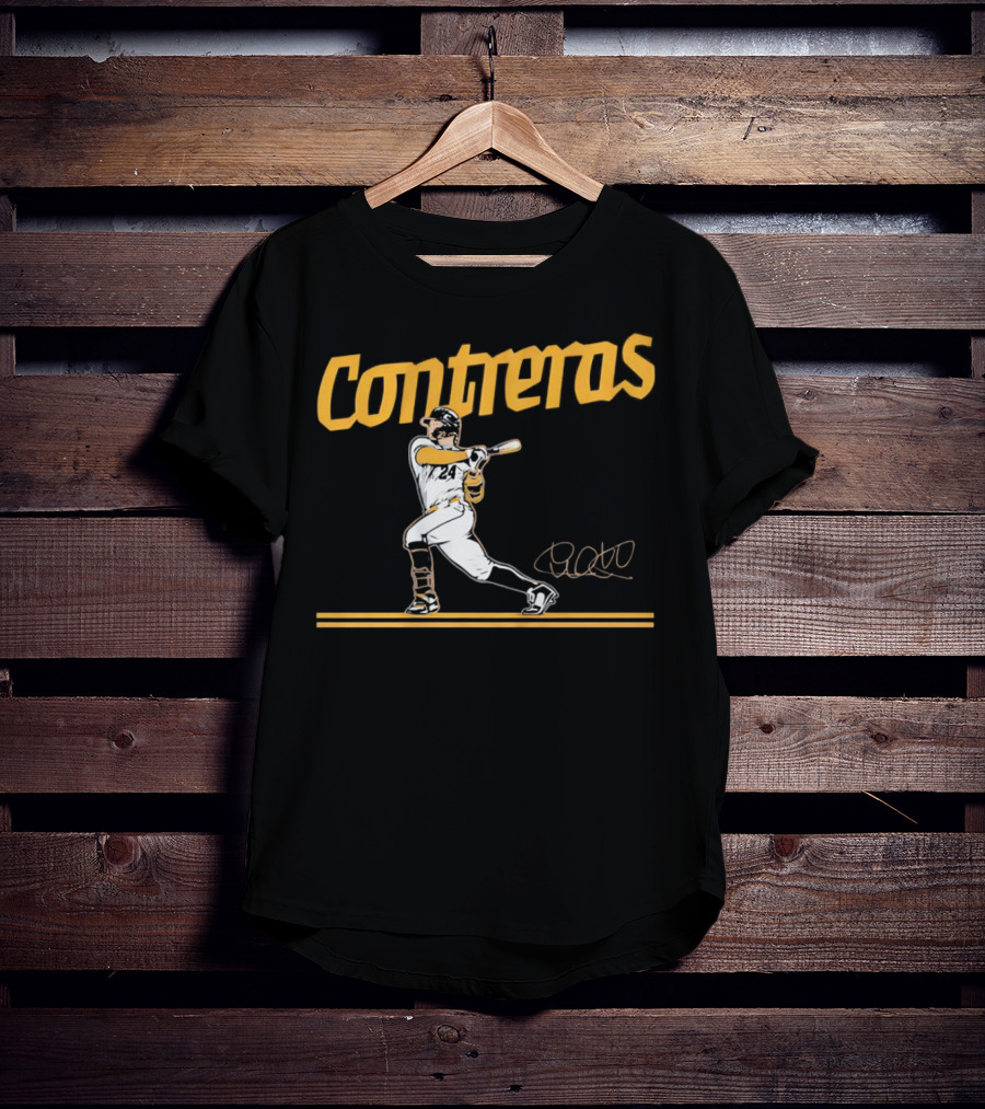 Contreras Milwaukee Brewers Slugger Swing Signature T-Shirt