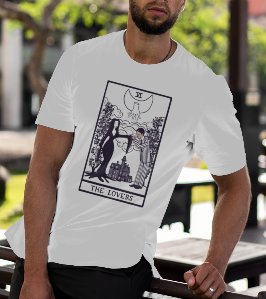 Vampire Lovers VI Tarot Card Gothic Castle And Bat T-Shirt
