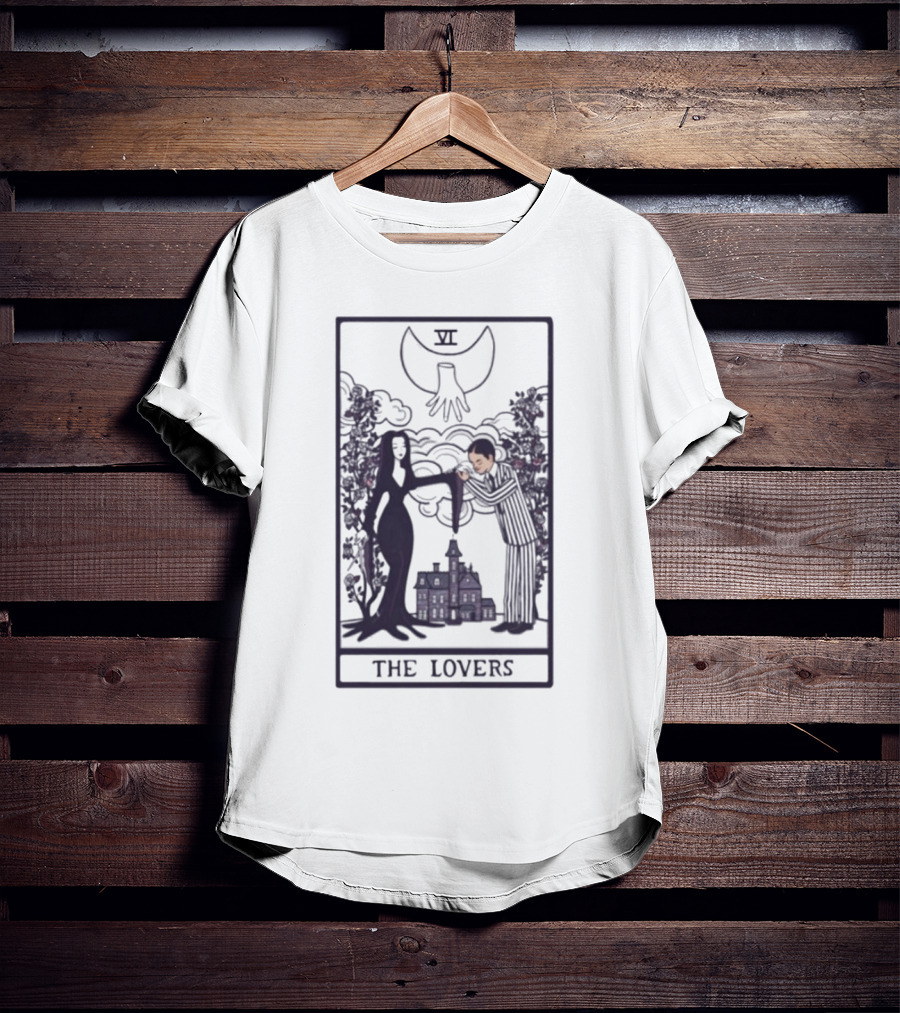 Vampire Lovers VI Tarot Card Gothic Castle And Bat T-Shirt