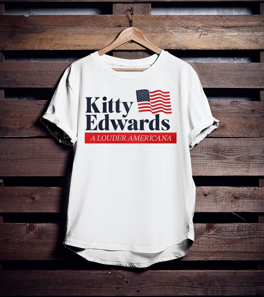 Kitty Edwards A Louder Americana American Flag T-Shirt