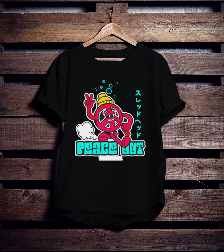 Peace Out Threadhead Japanese Text Bubble Elements T-Shirt