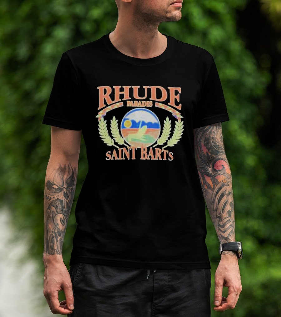 Rhude Paradis Saint Barts Retro Beach Vibes T-Shirt