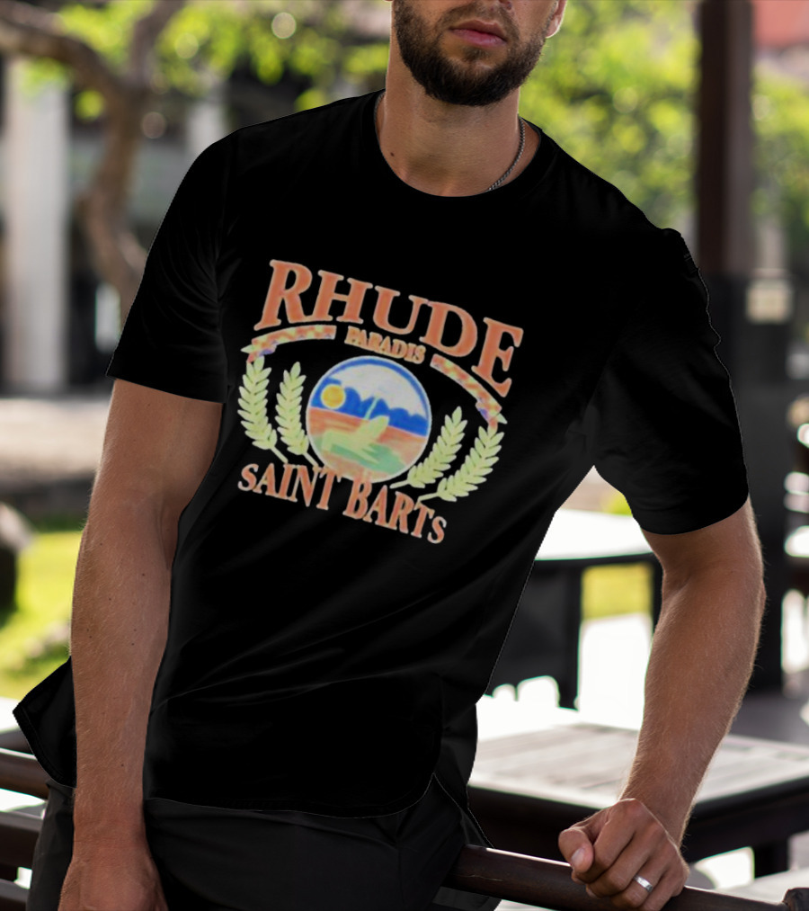 Rhude Paradis Saint Barts Retro Beach Vibes T-Shirt