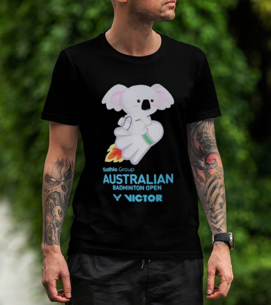 Koala Shuttlecock Sathio Group Australian Badminton Open Victor T-Shirt