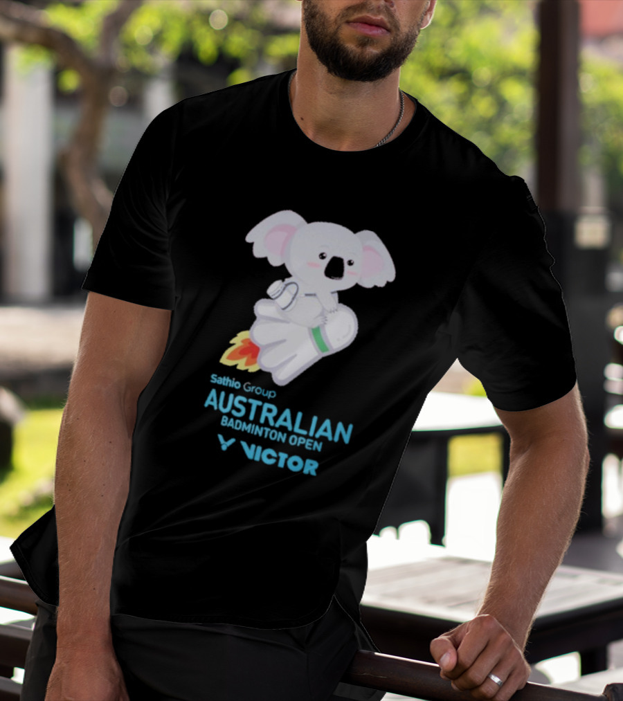 Koala Shuttlecock Sathio Group Australian Badminton Open Victor T-Shirt
