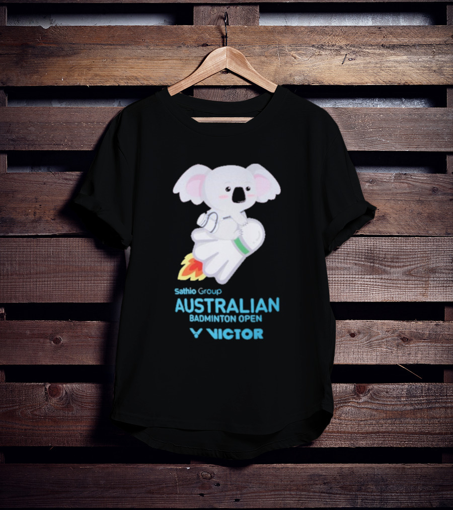 Koala Shuttlecock Sathio Group Australian Badminton Open Victor T-Shirt
