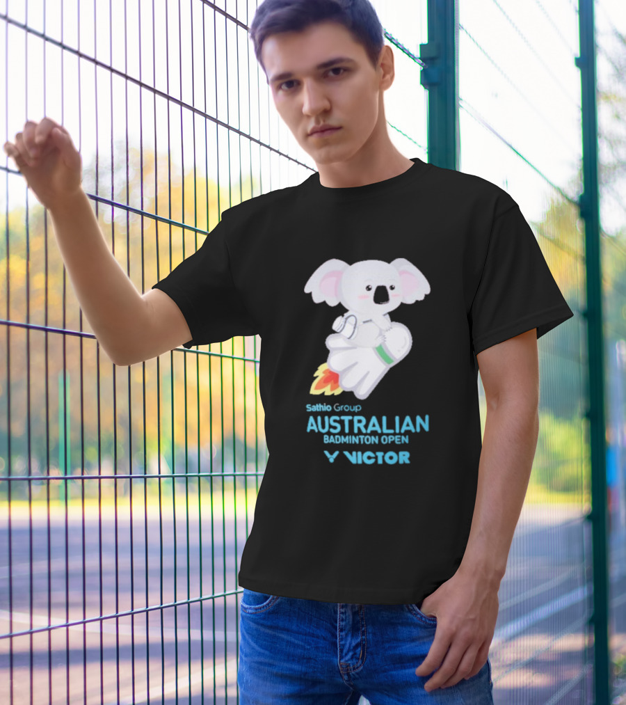 Koala Shuttlecock Sathio Group Australian Badminton Open Victor T-Shirt
