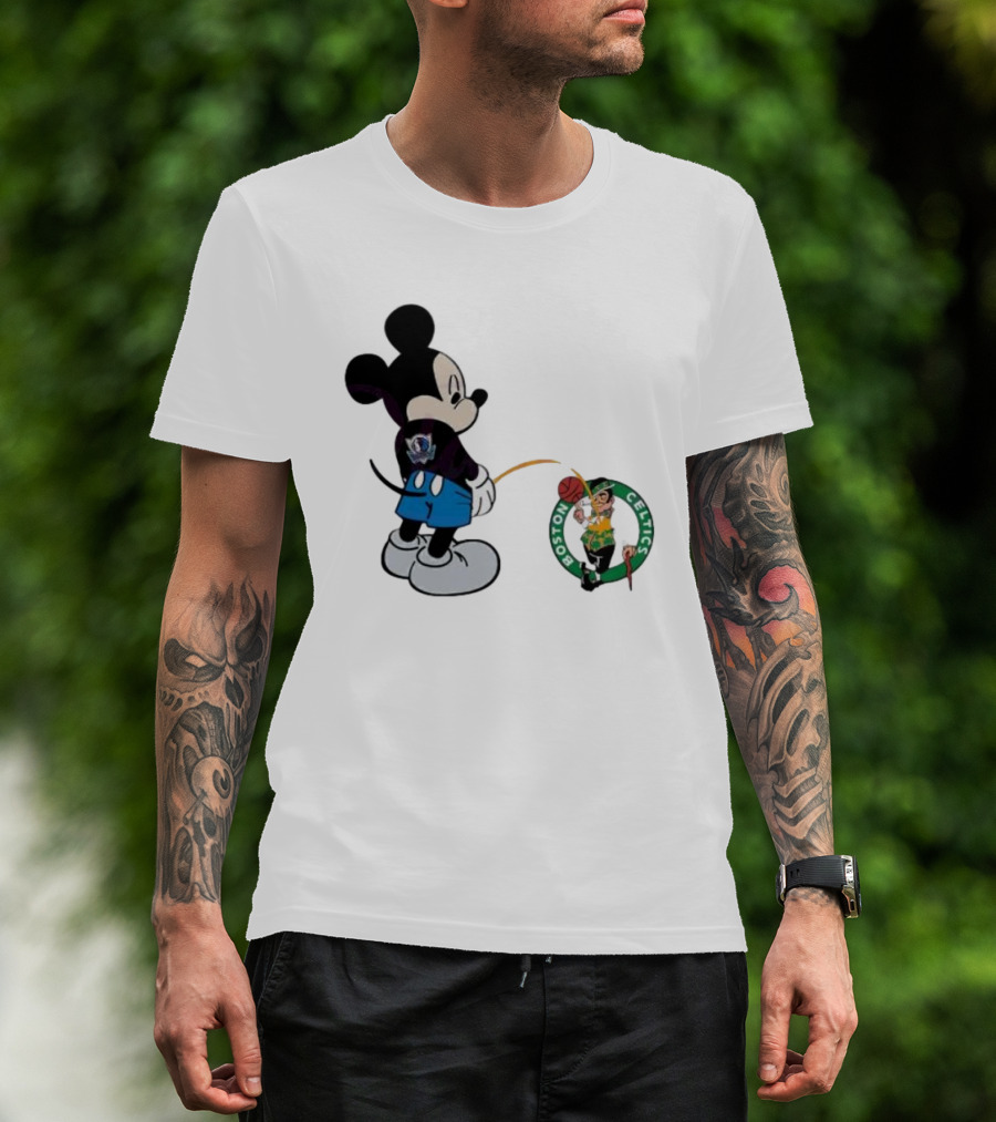 Mickey Mouse Dallas Mavericks Versus Boston Celtics T-Shirt