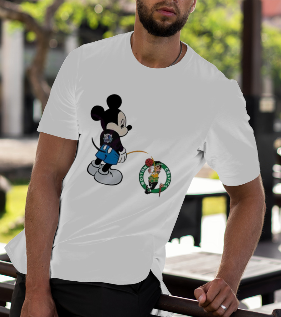 Mickey Mouse Dallas Mavericks Versus Boston Celtics T-Shirt