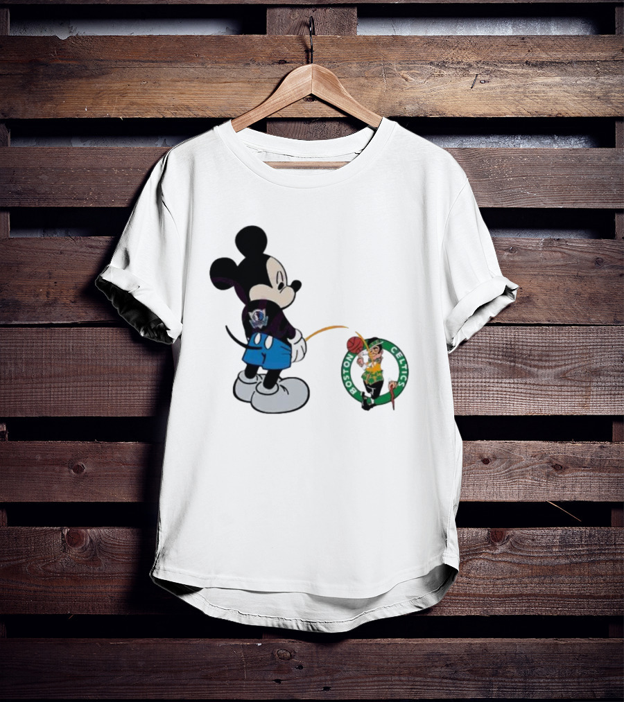 Mickey Mouse Dallas Mavericks Versus Boston Celtics T-Shirt
