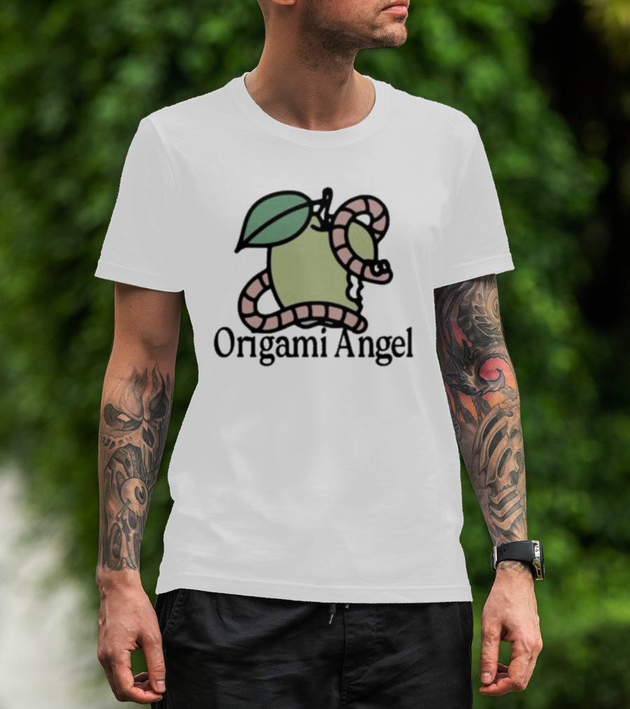 Origami Angel Apple Worm T-Shirt