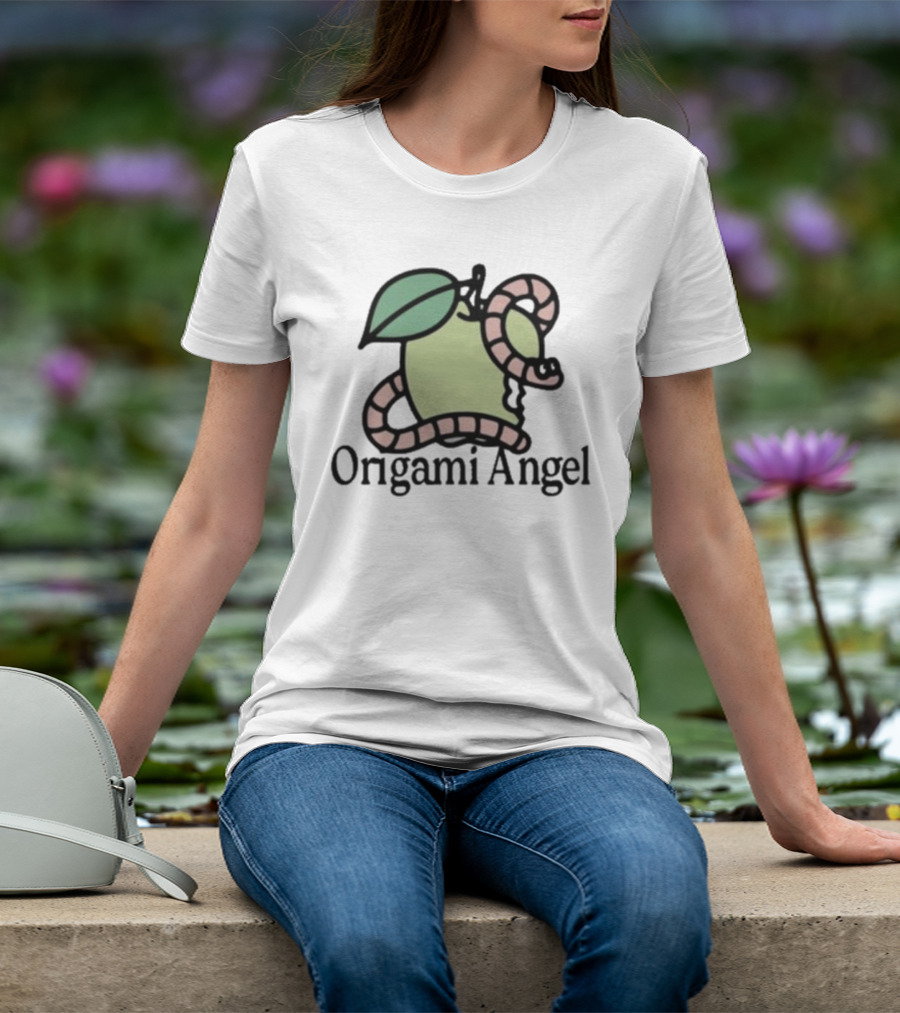 Origami Angel Apple Worm T-Shirt