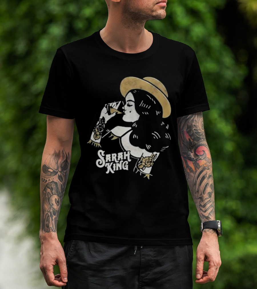 Sarah King Whisky Vintage Tattooed Woman Hat T-Shirt