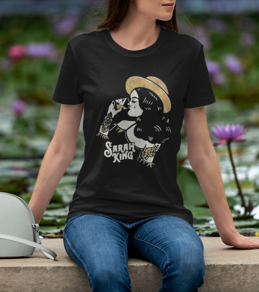 Sarah King Whisky Vintage Tattooed Woman Hat T-Shirt