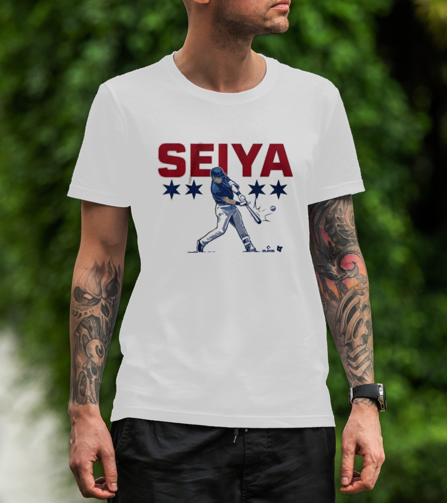 Seiya Suzuki Chicago Baseball Swing Stars T-Shirt