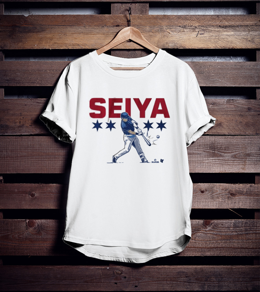 Seiya Suzuki Chicago Baseball Swing Stars T-Shirt