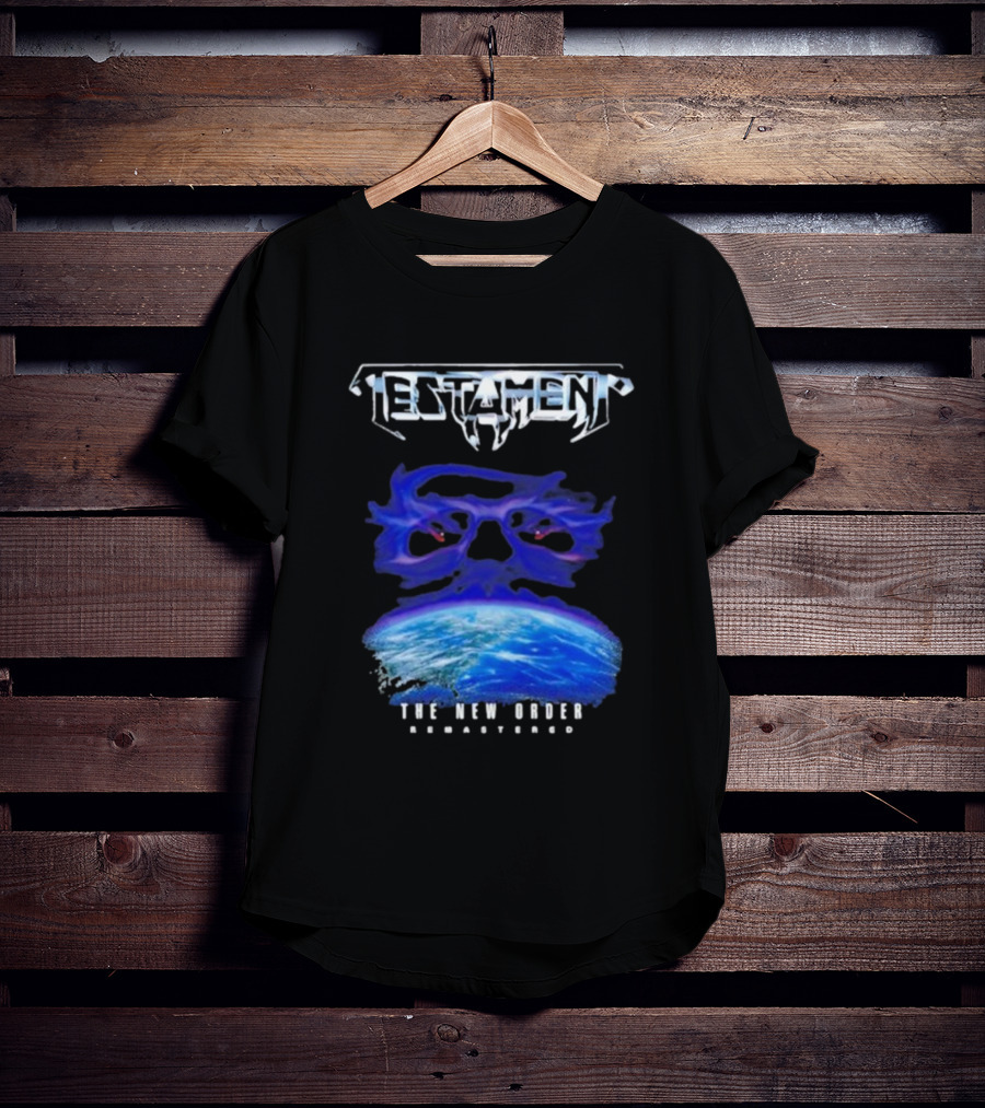 Testament The New Order Remastered Earth Skull T-Shirt