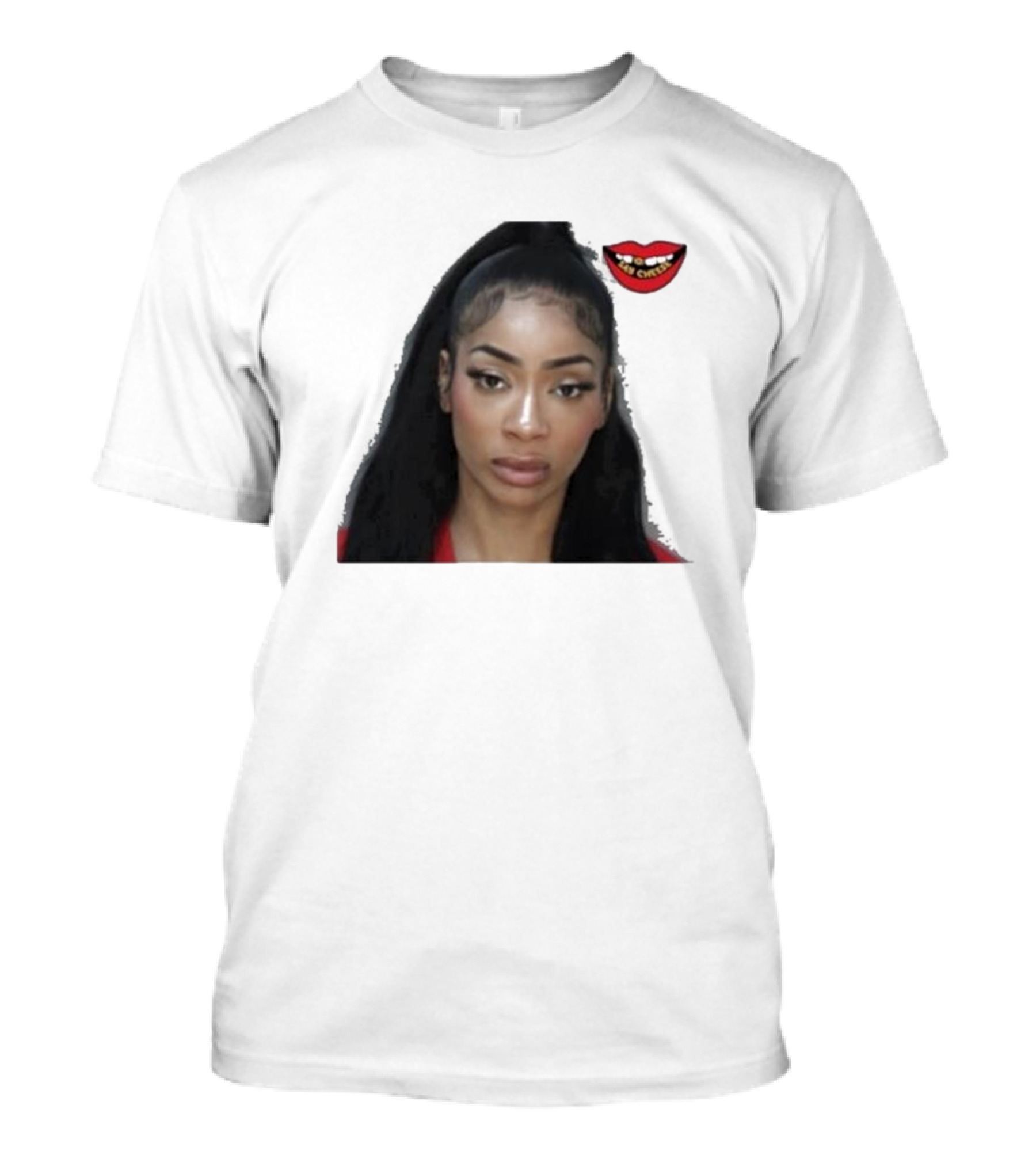 Tommie Lee Arrested Mugshot With Red Lips T-Shirt