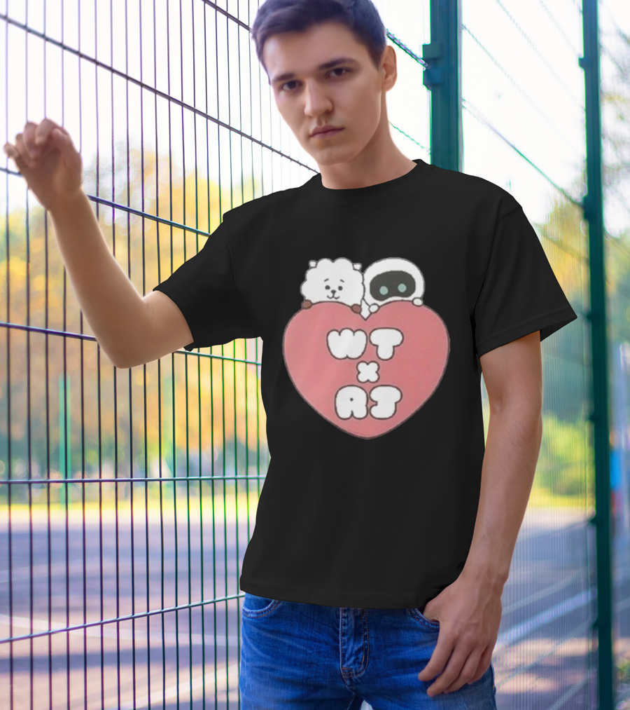 WT X RJ Heart Cute Collaboration T-Shirt