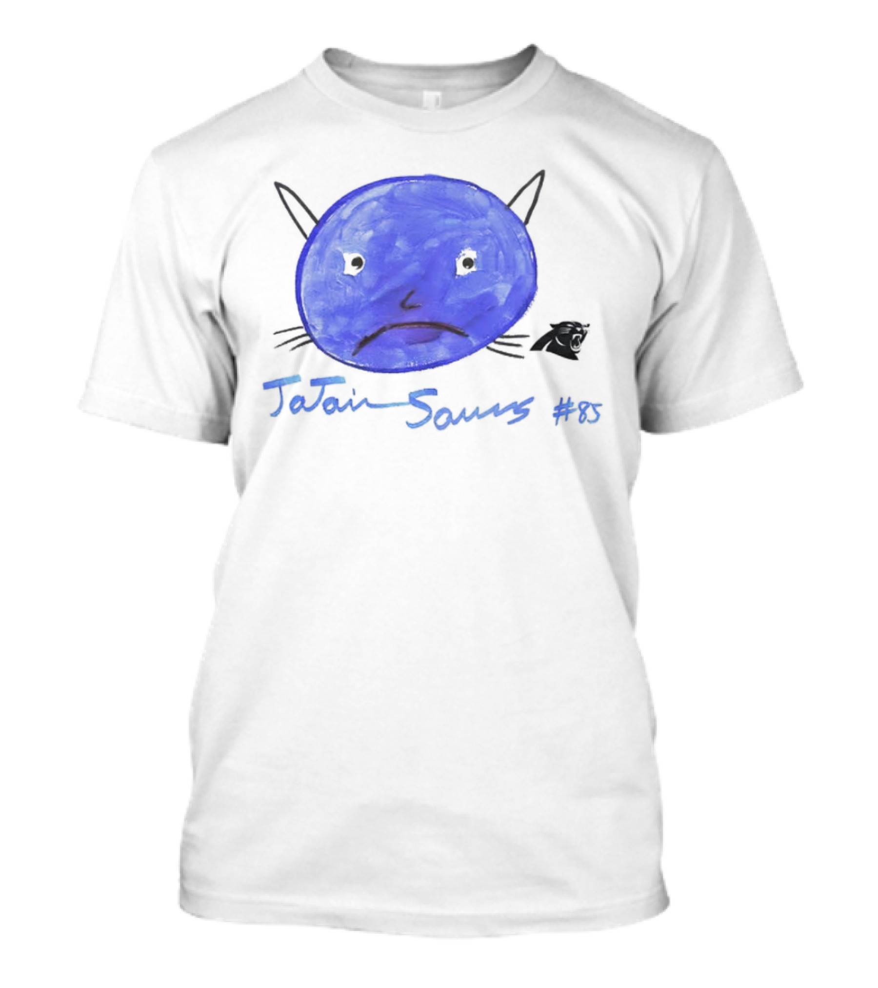 Rookies Paint Carolina Panthers Jajaun Saurs #85 T-Shirt